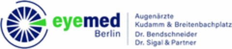 eyemed Berlin Augenärzte Kudamm & Breitenbachplatz Dr. Bendschneider Dr. Sigal & Partner Logo (DPMA, 26.03.2020)
