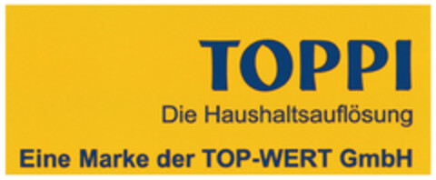 TOPPI Die Haushaltsauflösung EINE MARKE DER TOP-WERT GMBH Logo (DPMA, 23.07.2021)