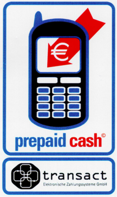 prepaid cash transact Elektronische Zahlungssysteme GmbH Logo (DPMA, 18.02.2002)
