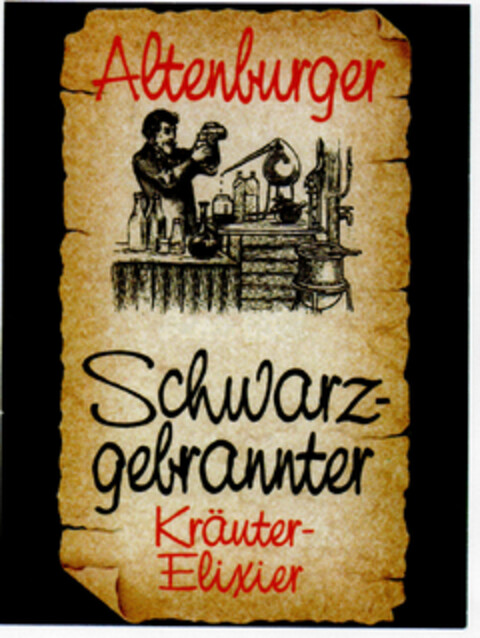 Altenburger Schwarzgebrannter Kräuter-Elixier Logo (DPMA, 02/20/2002)