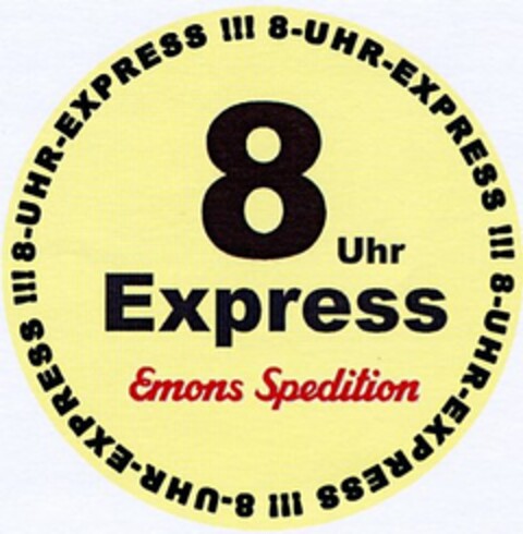 8Uhr Express Emons Spedition Logo (DPMA, 07/24/2003)