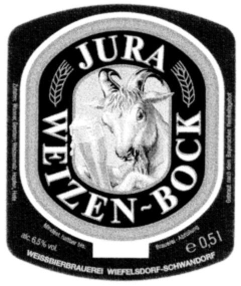 JURA WEIZEN-BOCK Logo (DPMA, 16.09.1998)