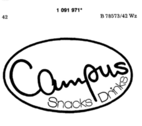 Campus Snacks Drinks Logo (DPMA, 28.01.1986)