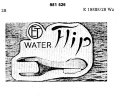 ET WATER Flip Logo (DPMA, 11.04.1978)