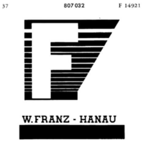 F W.FRANZ - HANAU Logo (DPMA, 05/13/1964)