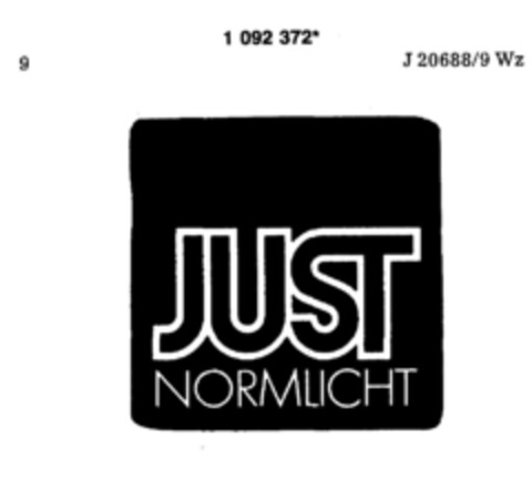 JUST NORMLICHT Logo (DPMA, 01.02.1986)