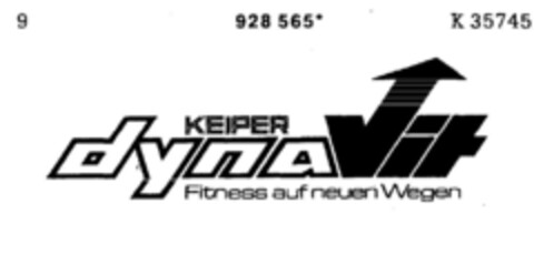 KEIPER dyna vit Fitness auf  neuen Wegen Logo (DPMA, 26.07.1974)