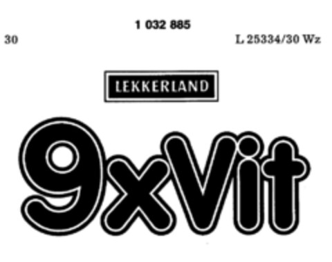 LEKKERLAND 9xVit Logo (DPMA, 22.10.1981)