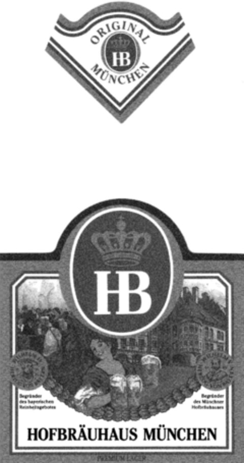 HB HOFBRÄUHAUS MÜNCHEN Logo (DPMA, 30.07.1993)