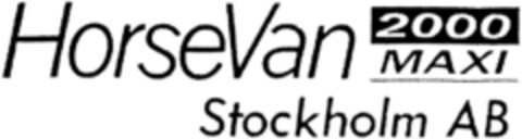 HorseVan 2000 MAXI Stockholm AB Logo (DPMA, 28.09.1993)