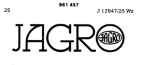 JAGRO JAGRO Logo (DPMA, 01.10.1976)