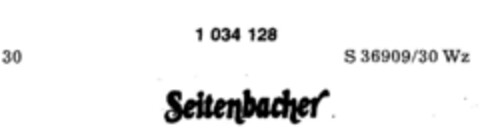 Seitenbacher Logo (DPMA, 11/16/1981)