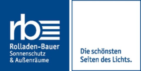 rb Rolladen-Bauer Sonnenschutz & Außenräume die schönsten Seiten des Lichts. Logo (DPMA, 15.10.2020)