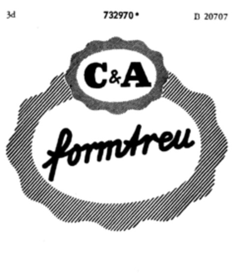 C&A formtreu Logo (DPMA, 19.08.1959)