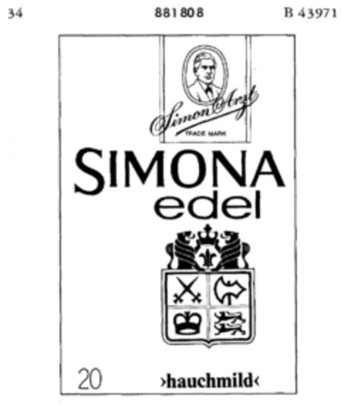 SIMONA edel Logo (DPMA, 17.02.1970)