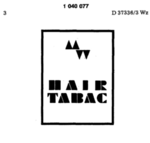 HAIR TABAC Logo (DPMA, 29.04.1982)
