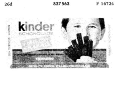 kinder SCHOKOLADE Logo (DPMA, 01/14/1966)