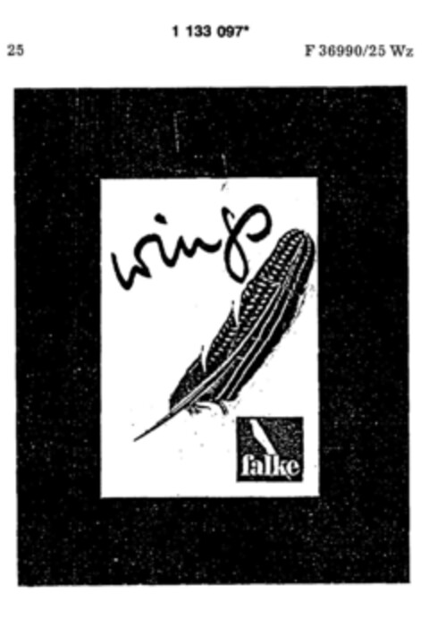 wings falke Logo (DPMA, 16.12.1988)