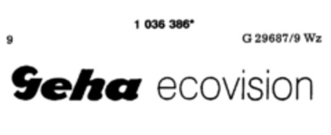 Geha ecovision Logo (DPMA, 01.07.1982)