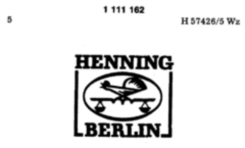 HENNING BERLIN Logo (DPMA, 27.02.1987)