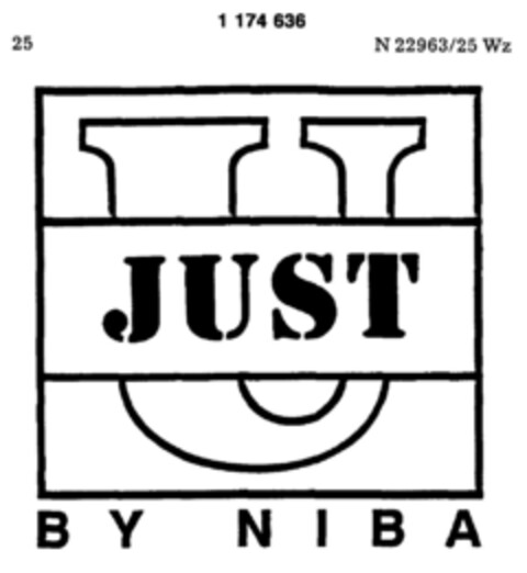 JUST BY NIBA Logo (DPMA, 19.02.1990)