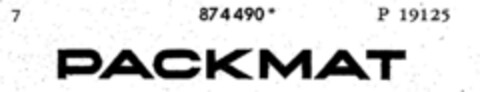 PACKMAT Logo (DPMA, 29.07.1970)