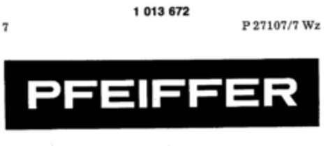 PFEIFFER Logo (DPMA, 13.02.1980)