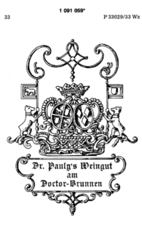 Dr. Pauly`s Weingut am Dortor-Brunnen Logo (DPMA, 16.08.1985)