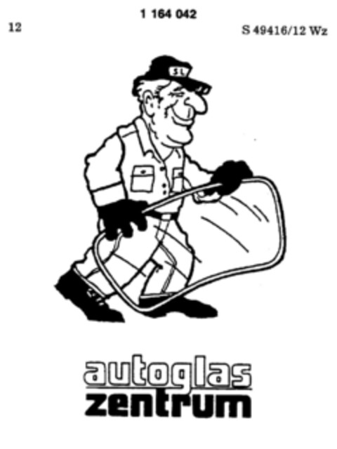 SL autoglas zentrum Logo (DPMA, 11/18/1989)