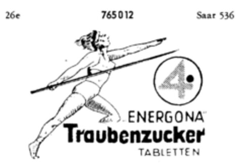 ENERGONA Traubenzucker TABLETTEN Logo (DPMA, 26.11.1949)