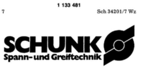 SCHUNK Spann- und Greiftechnik Logo (DPMA, 08.04.1988)
