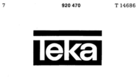 Teka Logo (DPMA, 13.12.1971)