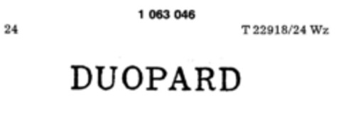 DUOPARD Logo (DPMA, 26.10.1983)