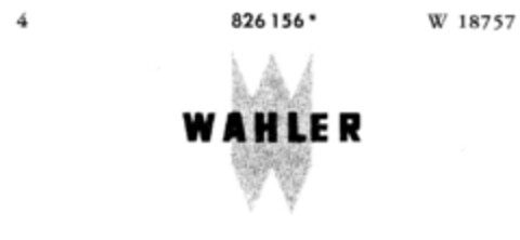WAHLER Logo (DPMA, 13.10.1966)