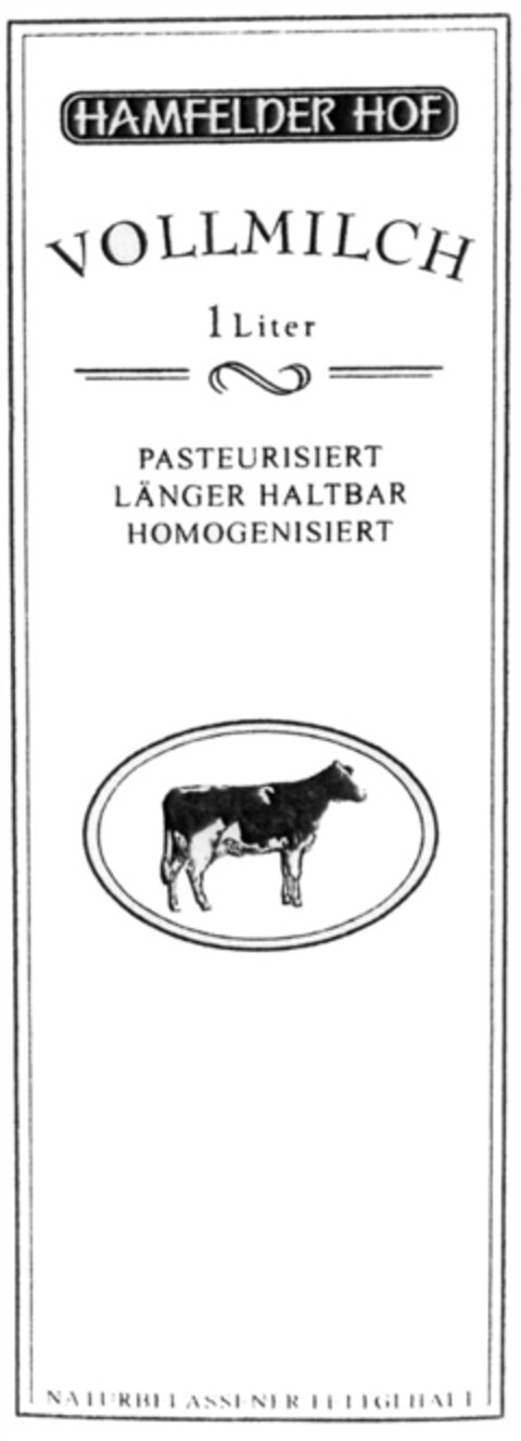 HAMFELDER HOF VOLLMILCH Logo (DPMA, 07.05.2011)