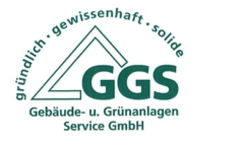 gründlich  gewissenhaft  solide GGS Gebäude- u. Grünanlagen Service GmbH Logo (DPMA, 03/10/2015)