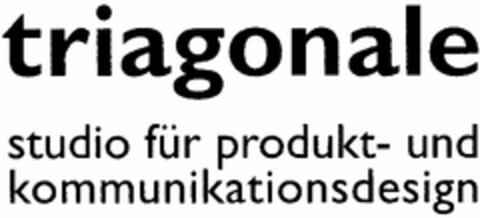 triagonale studio für produkt- und kommunikationsdesign Logo (DPMA, 05.06.2003)