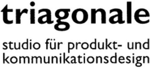 triagonale studio für produkt- und kommunikationsdesign Logo (DPMA, 06/05/2003)