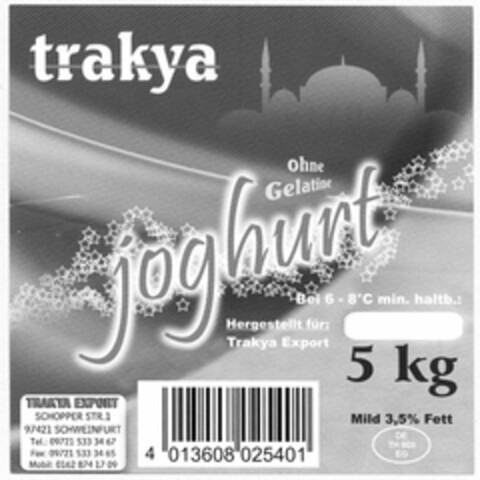 trakya joghurt Logo (DPMA, 13.03.2006)