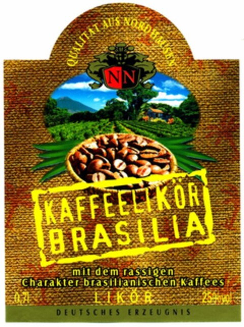 KAFFEELIKÖR BRASILIA Logo (DPMA, 04/25/2006)