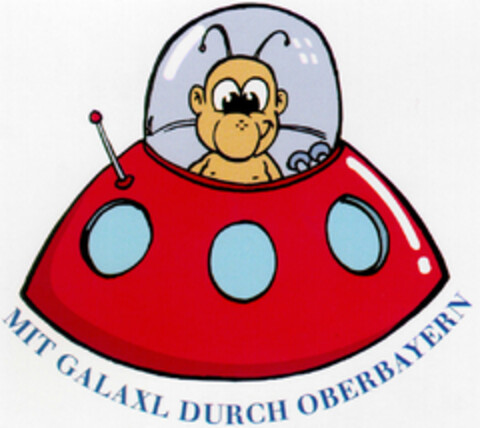 MIT GALAXL DURCH OBERBAYERN Logo (DPMA, 10/09/1996)