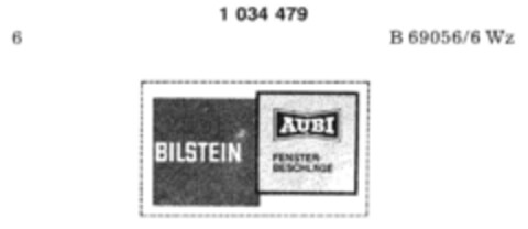 BILSTEIN AUBI FENSTER-BESCHLÄGE Logo (DPMA, 10/17/1981)