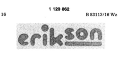 erik son Logo (DPMA, 04.11.1987)