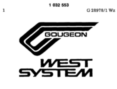 GOUGEON WEST SYSTEM Logo (DPMA, 08/18/1981)