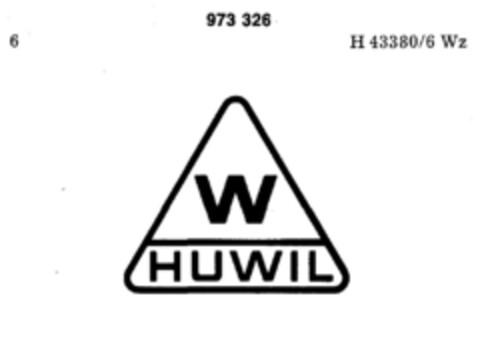 W HUWIL Logo (DPMA, 27.08.1977)