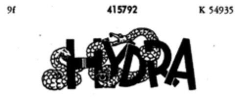 HYDRA Logo (DPMA, 12/16/1929)