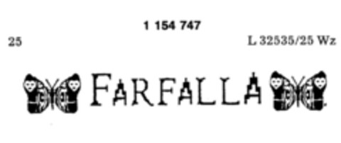 FARFALLA Logo (DPMA, 07/21/1989)