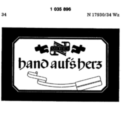 hand auf`s herz Logo (DPMA, 15.12.1981)