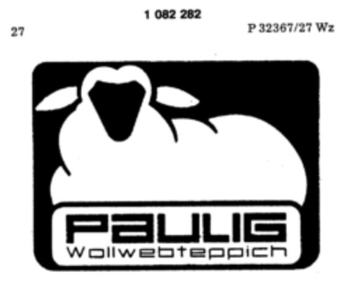 PAULIG Wollwebteppich Logo (DPMA, 04.02.1985)