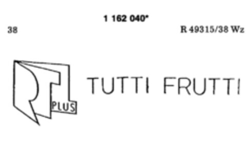 RTLPLUS TUTTI FRUTTI Logo (DPMA, 04/25/1990)